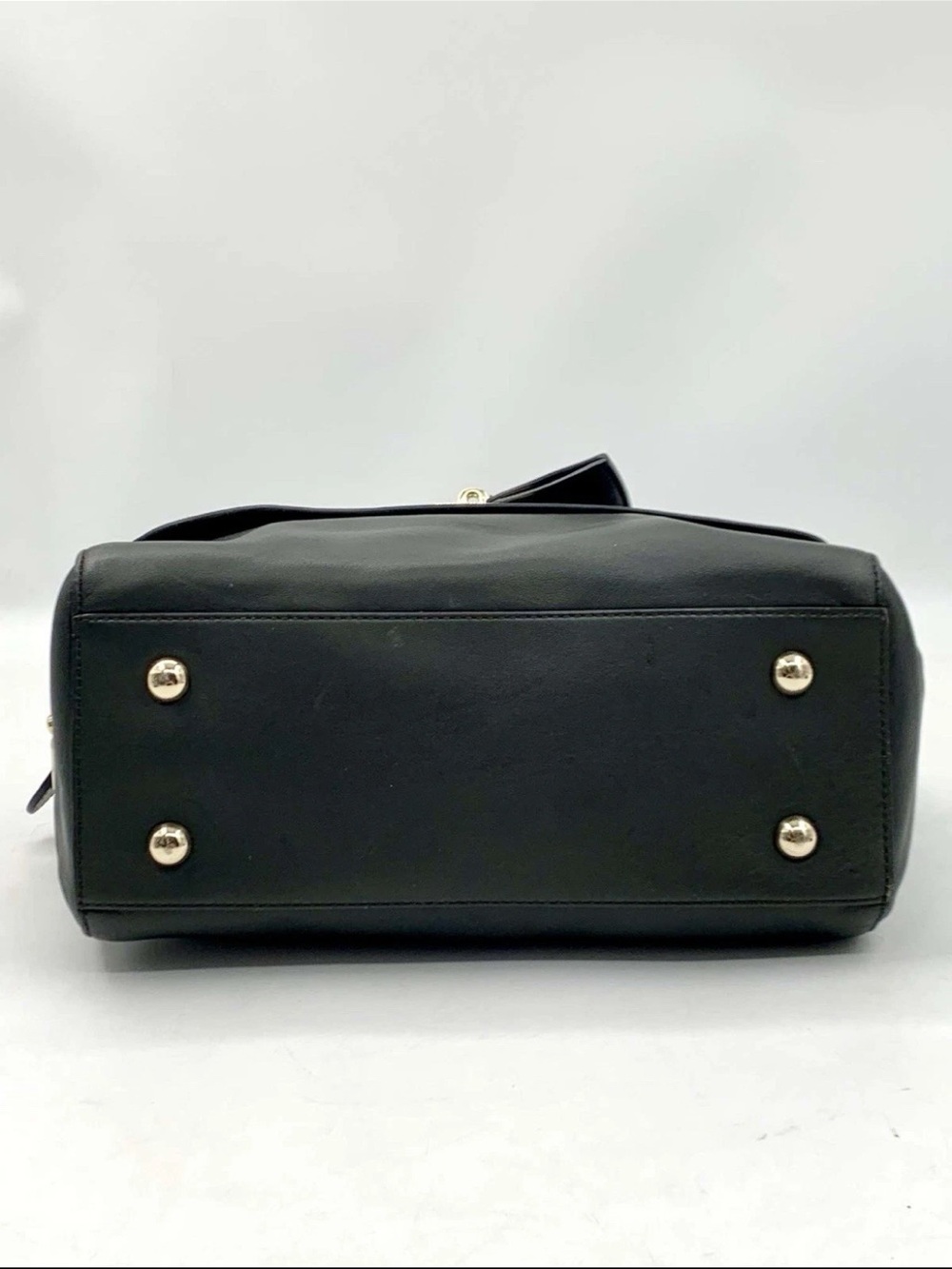 Mulberry Black Leather Satchel with Gold-Tone Plaque - Picture 4 of 14